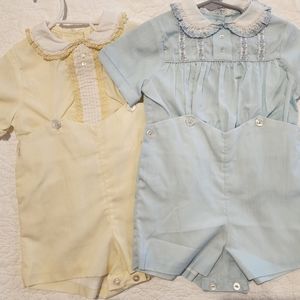 2 boys vintage button suits